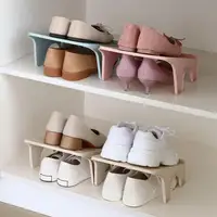 Double Shelf Shoe Rack Cabinets Wardrobe Shoe Storage Organizer Household Multifunctional Shoe Holder Shelf Multi-use Shoe Rack 1