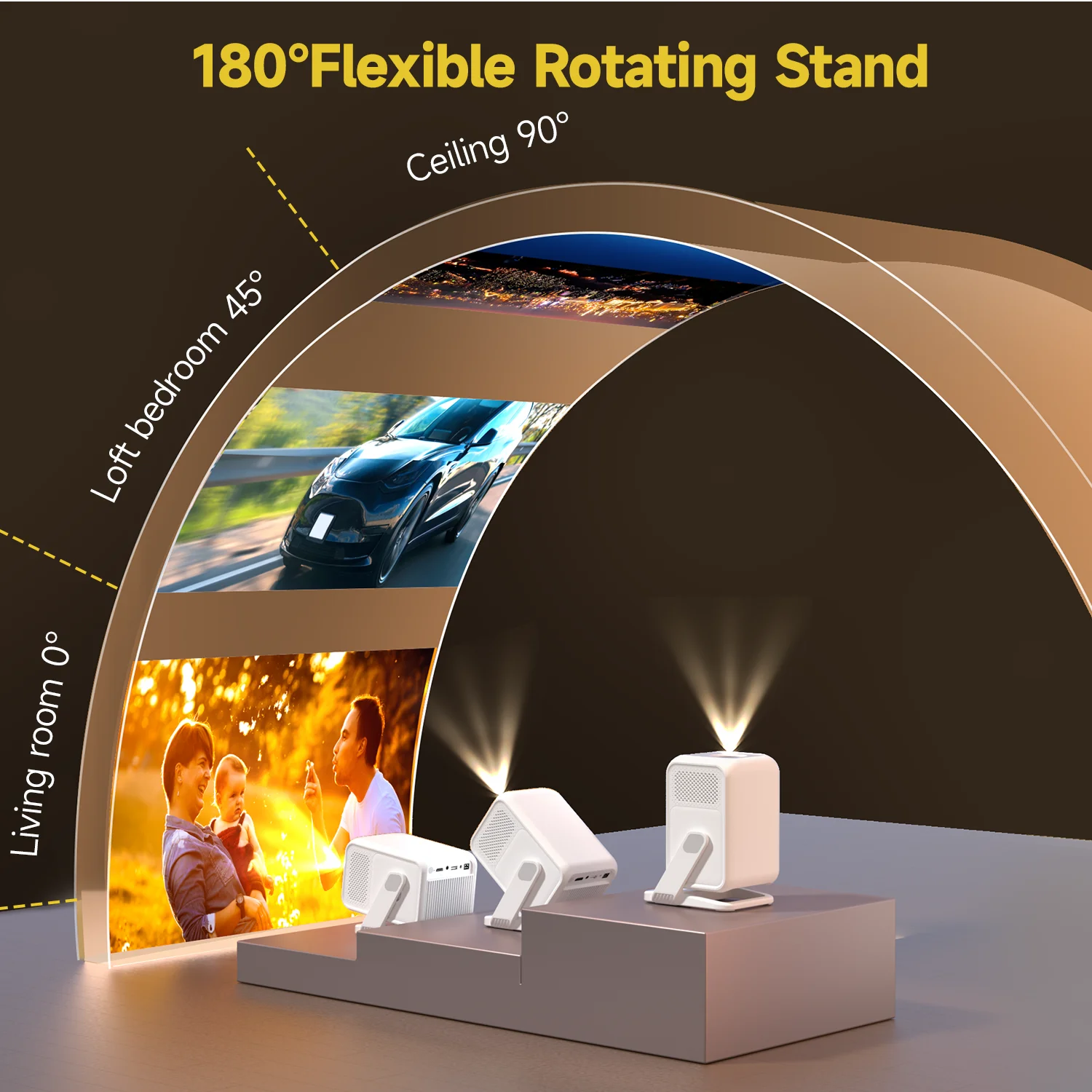 Magcubic التركيز التلقائي 4K HD 1920*1080P 420ANSI...