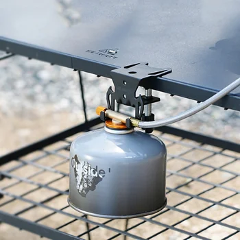 Hang Gas Canister Hook Outdoor Multi-purpose Gas Tank Hook With Hanging Plate Bottle Opener Camping Table Gas Stove Tank Hook 1