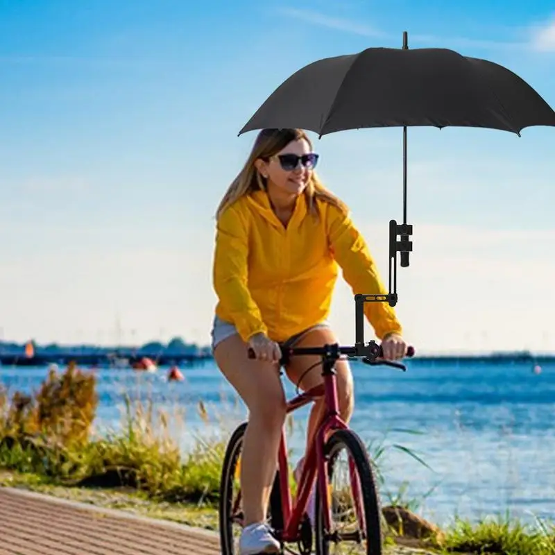 Stroller Umbrella Attachment Adjustable Stroller Umbrella Holder Multifunctional Golf Cart Holder Handle Bar Mounted