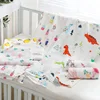 Newborn Swaddle Baby Blanket Two Layer Muslin Cotton 110*120cm Soft Newborn Bath Gauze Infant Wrap Sleepsack Stroller Cover 1