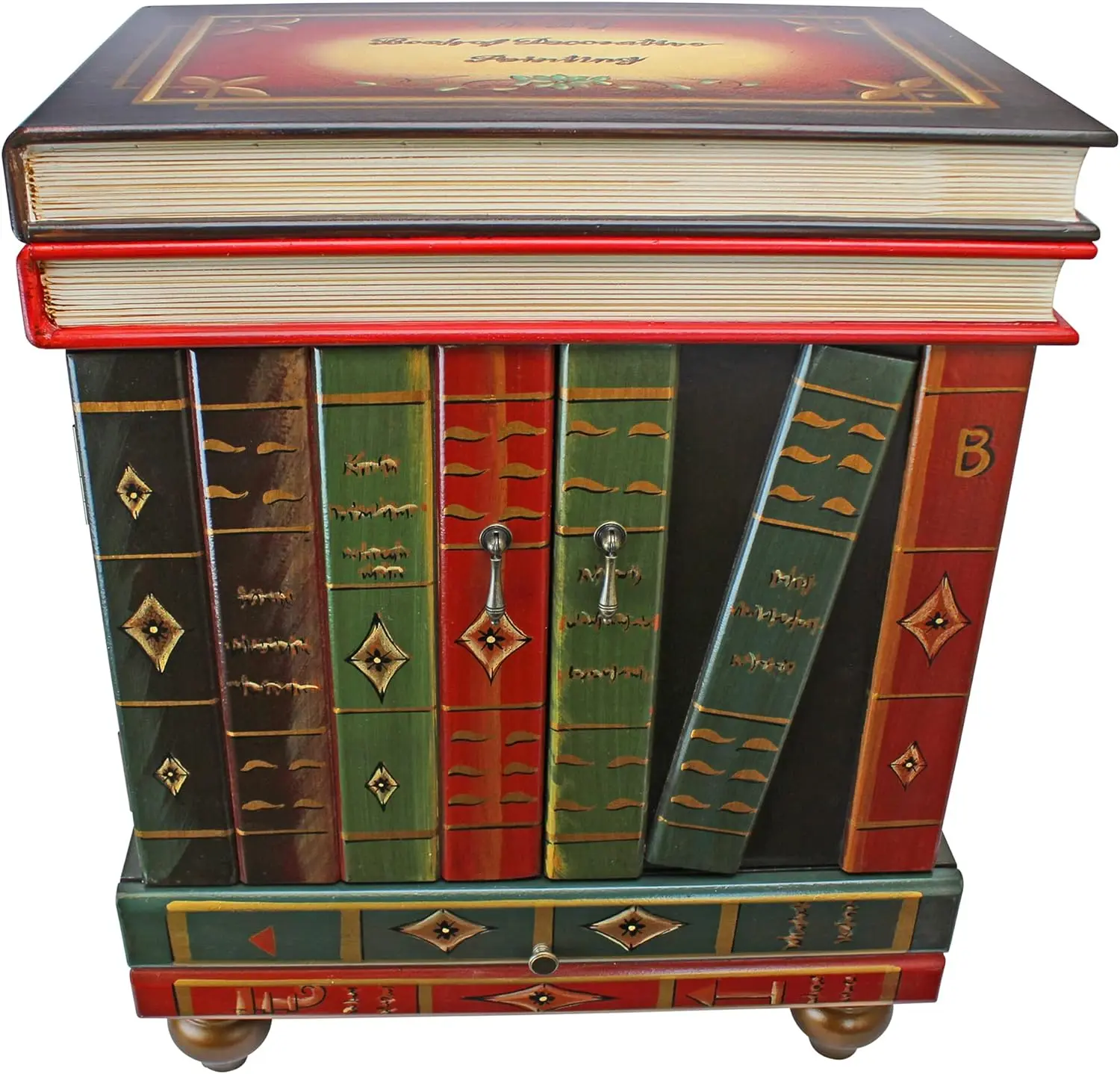 

Design Toscano Décor Lord Byron Vintage Decor Stacked Books End Table Storage Furniture 22 Inches Wide, 14 Inches Deep,