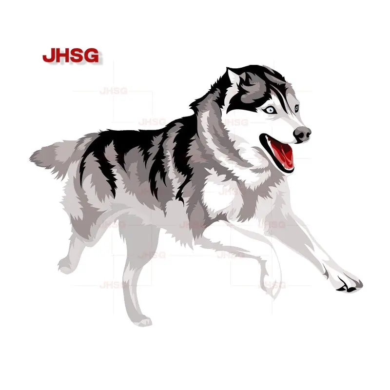 

Fun Wolf Pattern Vinyl Sticker Suitable for Car Window, Door Bumper, Notebook Decoration