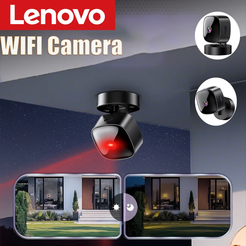 레노버 6K HD Wifi 카메라 미니 카메라 무선 보안 보호 원격 모니터 캠코더 비디오 감시 홈 스마트 카메라