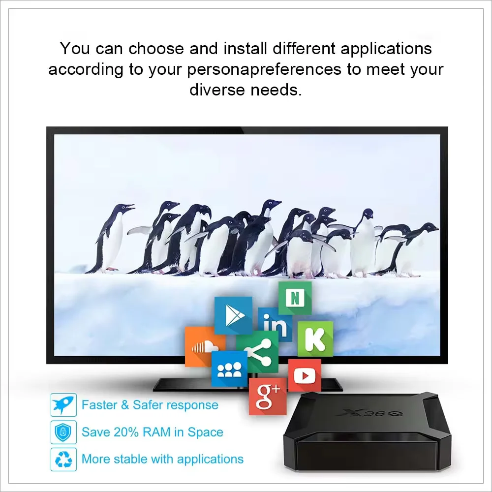 Smart TV Box X96Q Android 4K Fast Smart TV BOX 2GB 16GB