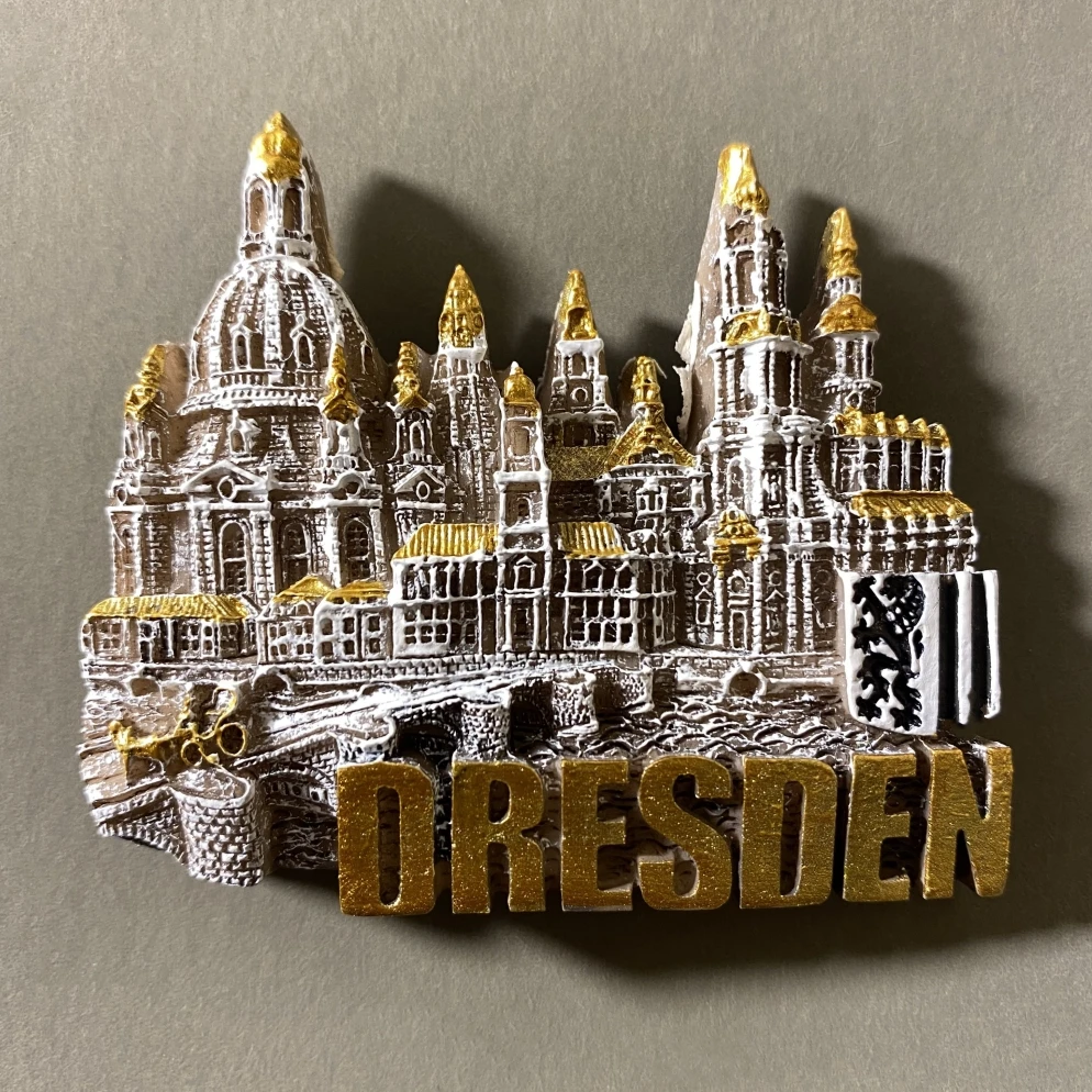 

Dresden, Germany Fridge Magnets Tourist Souvenir Refrigerator Stickers Commemorative Home Decoration