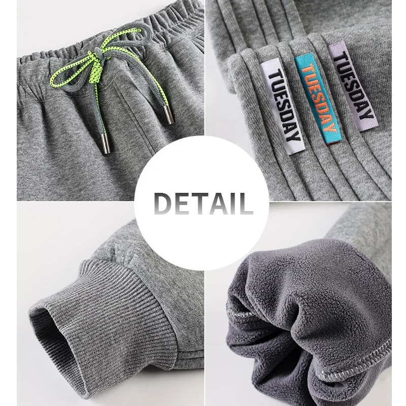 Spring Autumn Kids Teenage Boys Casual School Sport Pants Fleece Trousers Jogger Pant For Children Loose Sweatpant Boys Clothes