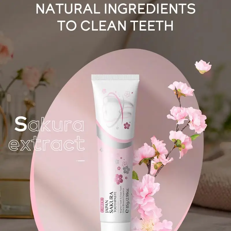 

Refresh Toothpaste Brighten Sakura Whitening Toothpaste 85g Fresh Breath Removes Stains Yellowing Teeth Clean Home Accessories