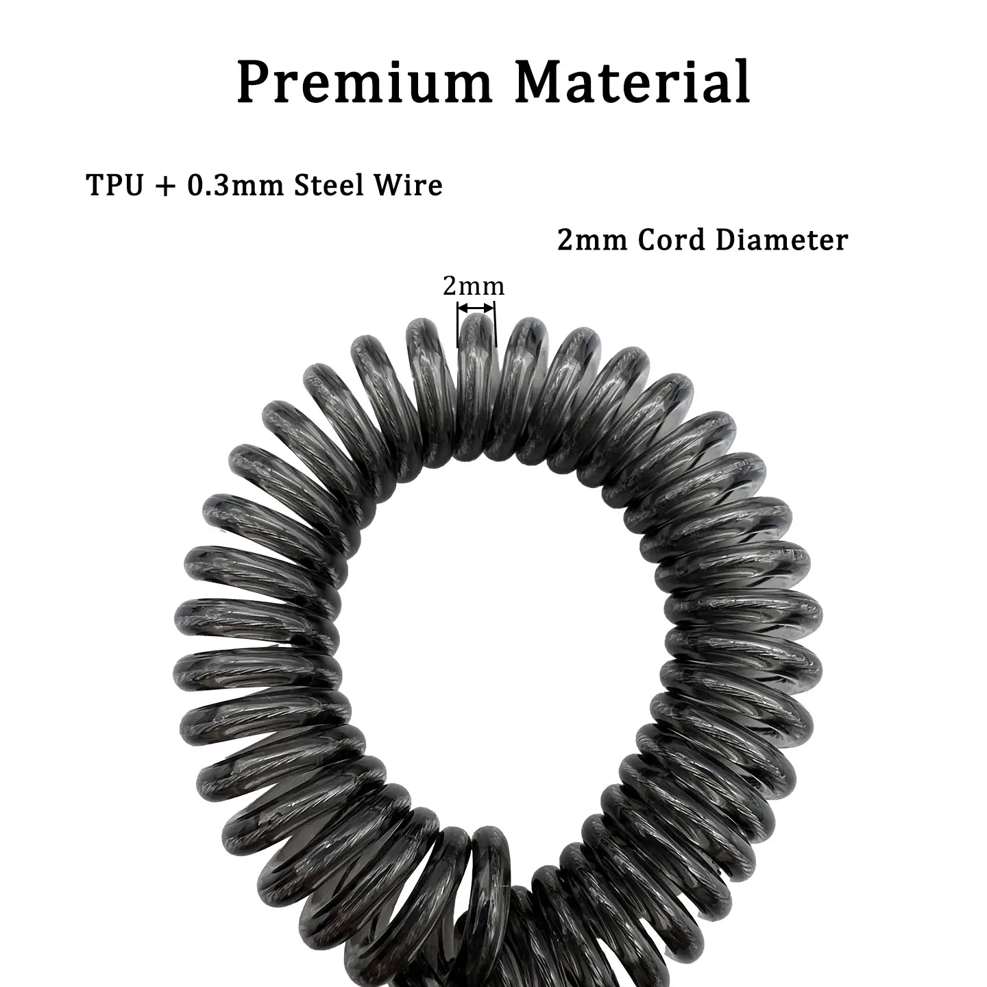 Durable Steel Core Retractable Anti-Loss Lanyard