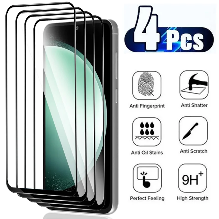 4 Pz, Pellicola Vetro Per S23 Fe 5G Vetro Temperato S 23 Fe Samsung Galaxy S23Fe Glass S23 Fe Screen Protector Samsung S23 Fe Vetro
