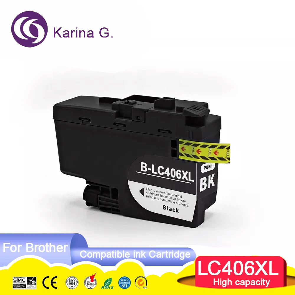 High capacity LC406XL LC 406XL Premium Color Compatible Printer Ink Cartridge fo