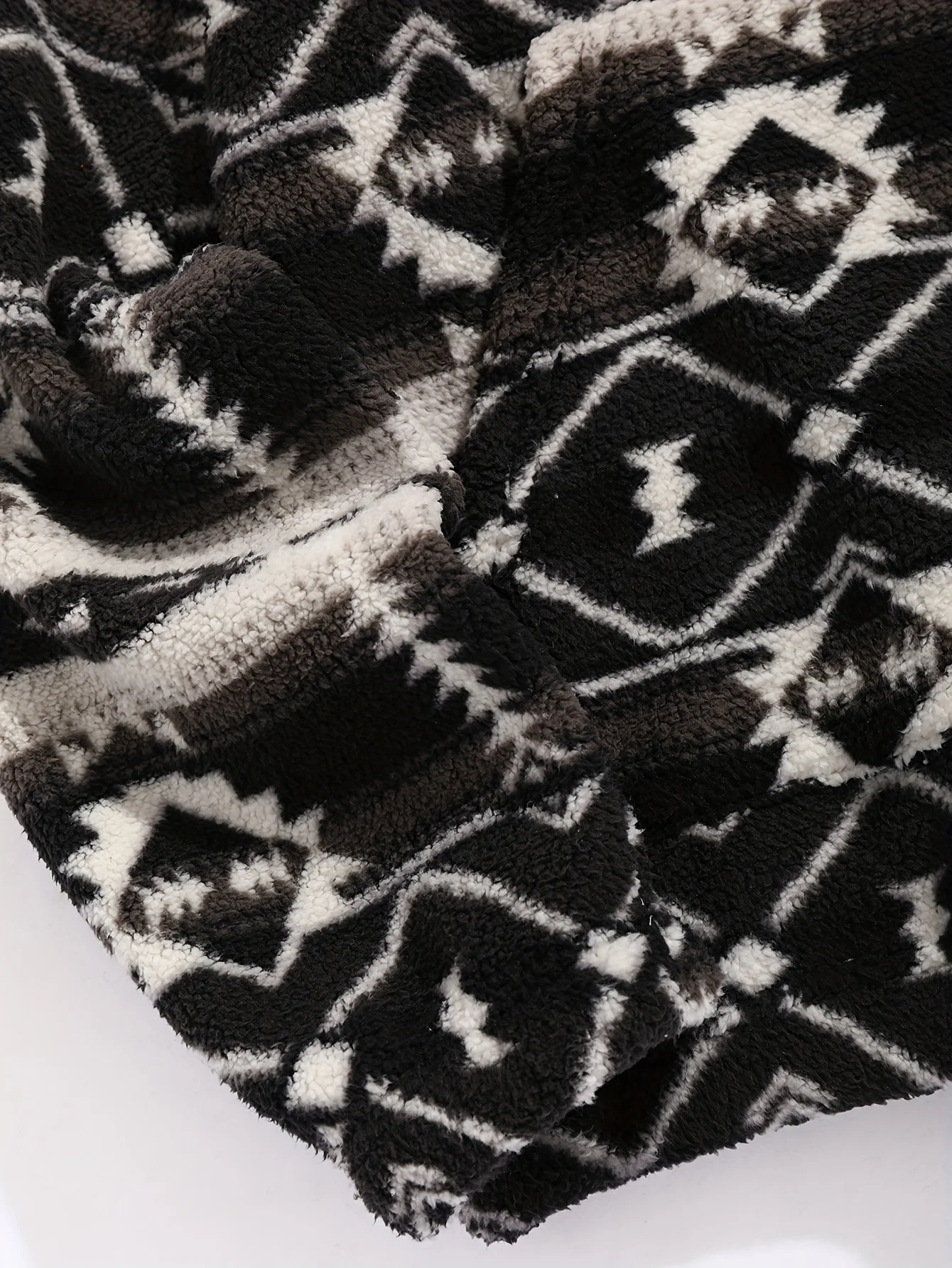Ms Aztec National Printing Ultrafeiner österreichischer Fleecepullover mit Reißverschluss für Damen – Detail 4