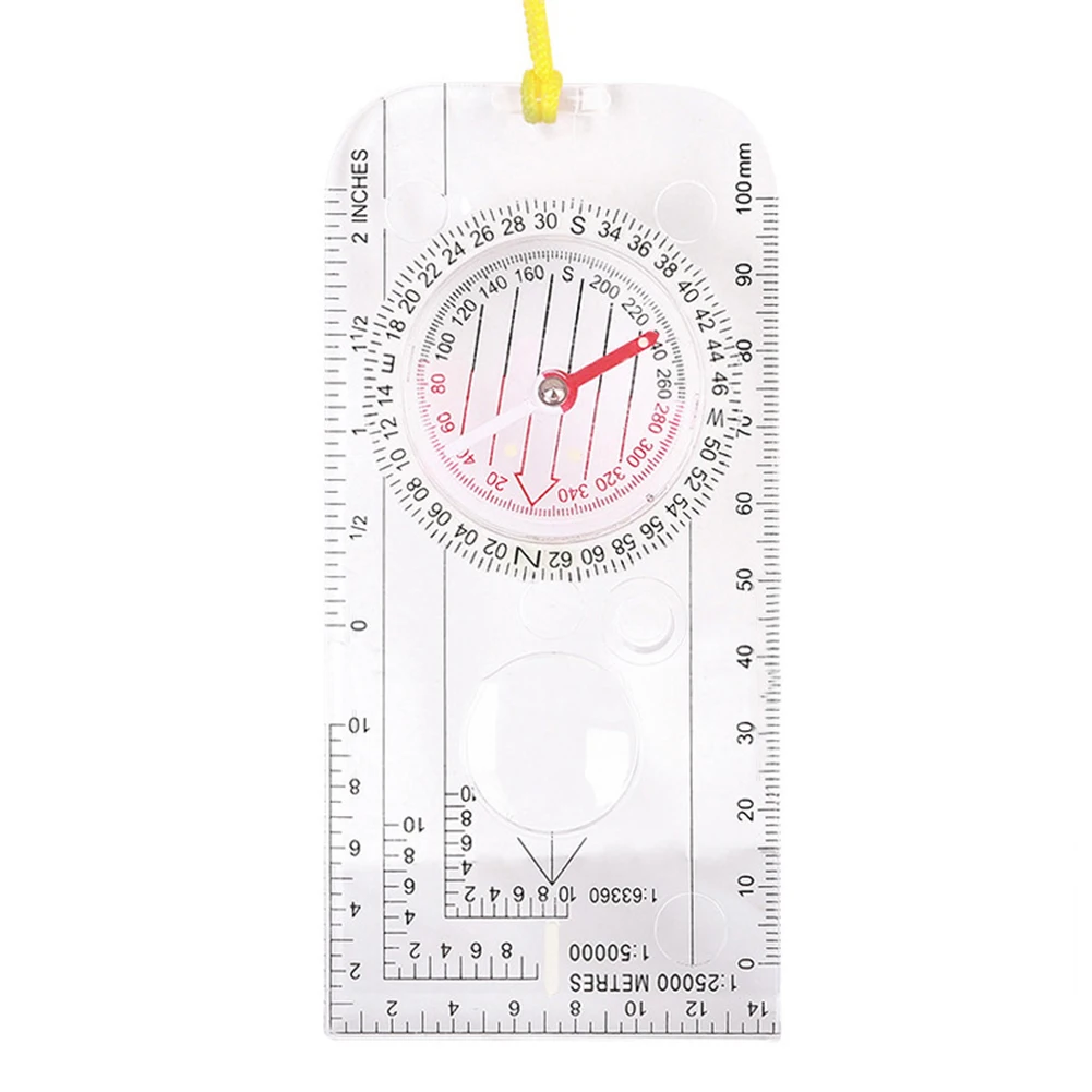 

Профессиональный мини-компас, линейка для карты, многофункциональное оборудование, инструмент для Путешествий, Походов, Кемпинга