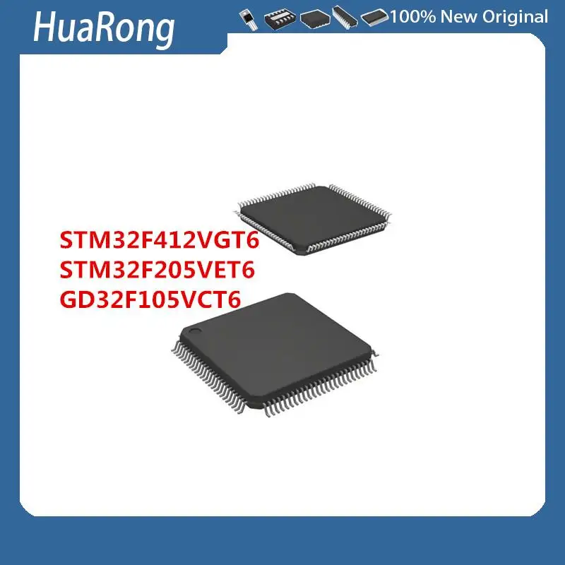 

2Pcs/Lot STM32F412VGT6 STM32F205VET6 GD32F105VCT6 LQFP100 STM32F429ZIT6 LQFP-144