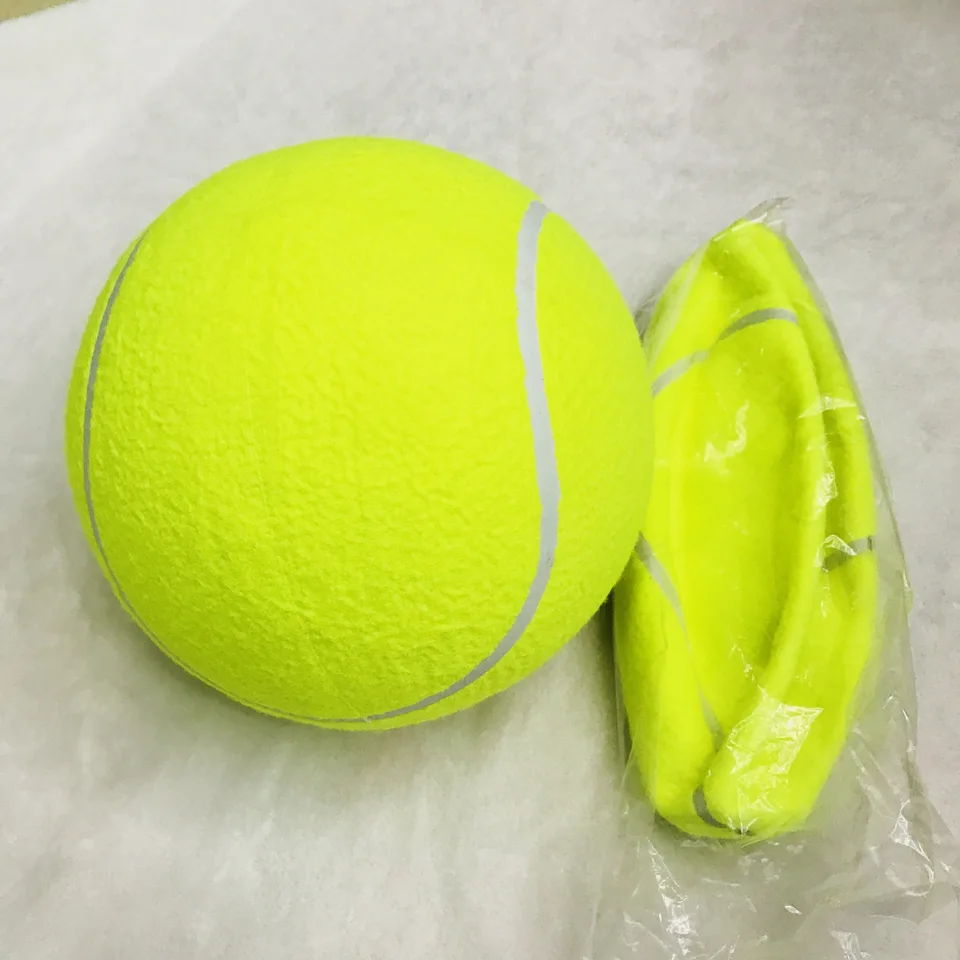Palla Da Tennis Gigante Per Cani In Gomma, 24 Cm, Gialla E Super Spessa, Giocattolo Da Masticare Per Cani Piccoli Medi E Grandi