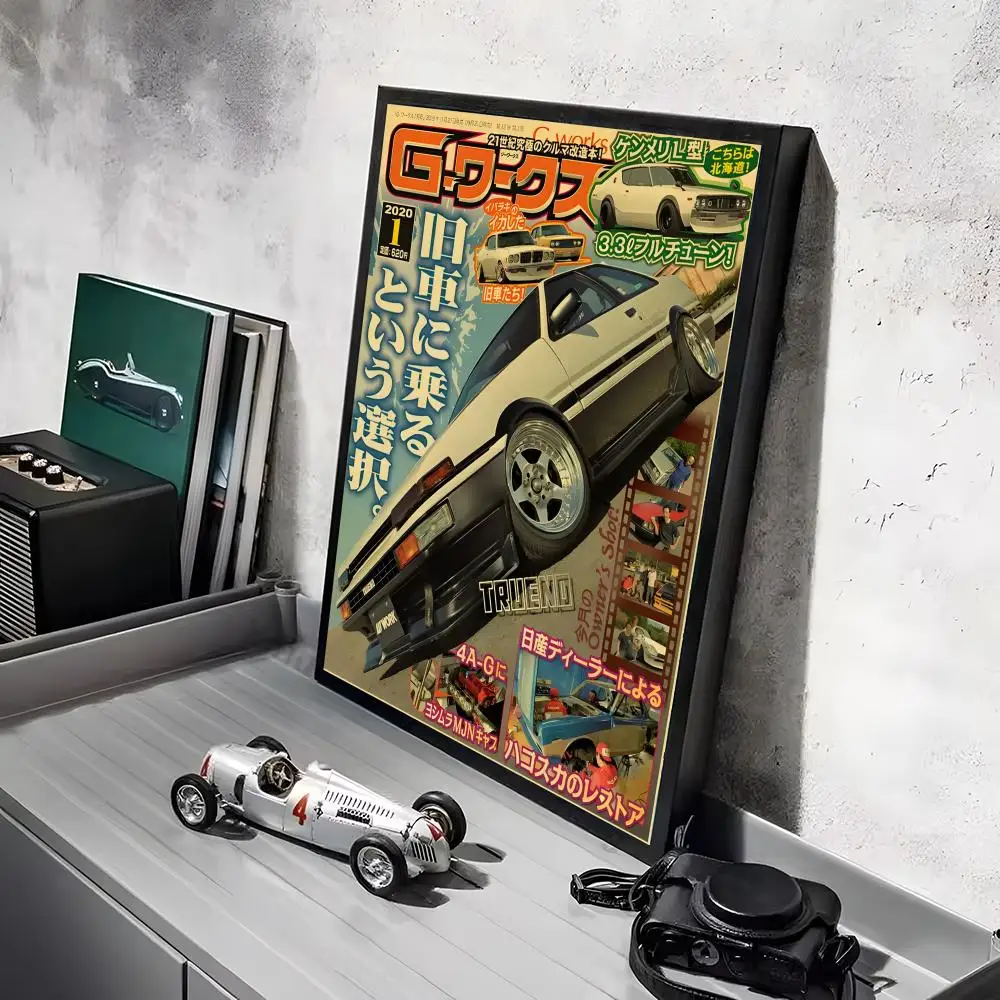 Retro japanische Autos J-JDM Poster Aufkleber HD wasserdichte Malerei Wandkunst für Schlafzimmer Wohnzimmer Home Decor Dekoration Geschenk – Detail 5