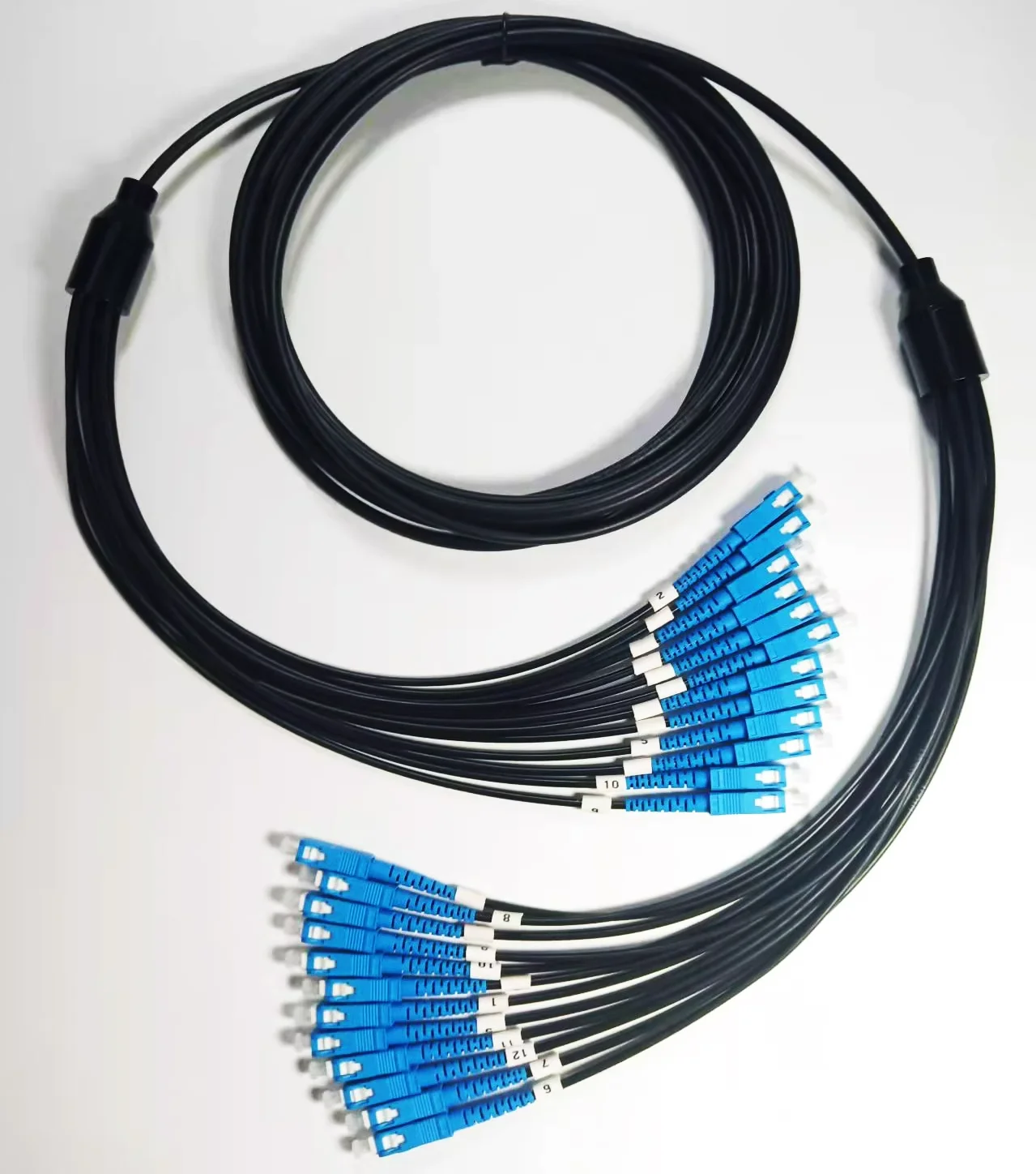 Gepanzertes TPU-Kabel Fibra Optica, Glasfaseranschlüsse LC UPC, SC UPC, Singlemode, 2/4/6/8 Kern, mit Schutzhülle, 300 m, 350 m – Detail 6