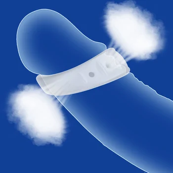 2PCS Reusable Foreskin Cock Ring Male Chastity Cage Delayed Ejaculation Penis Rings Extender Day/Night Cockring Sex Toys for Men 2