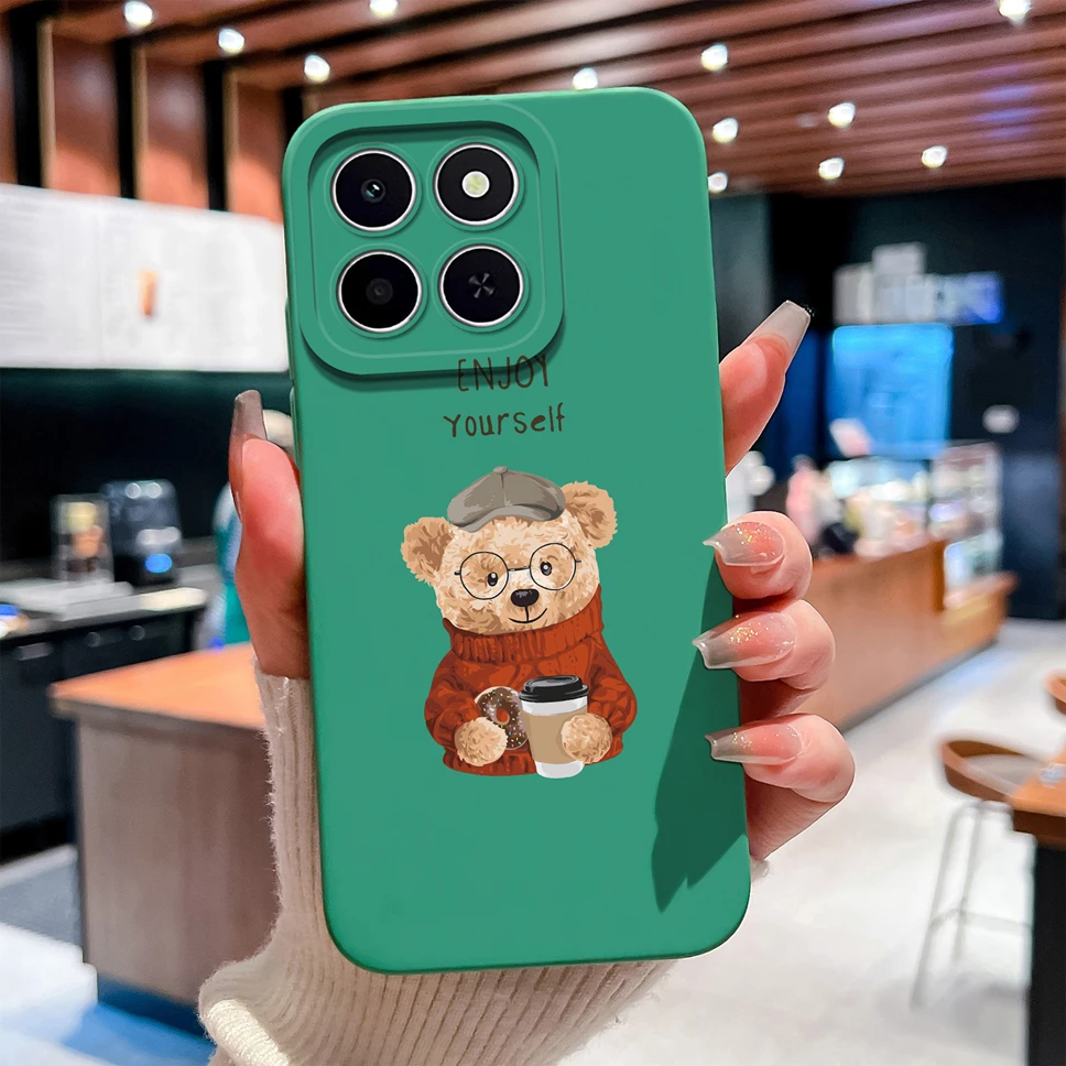Cute Bear Shockproof Silicone Phone Case - Soft Bumper Shell