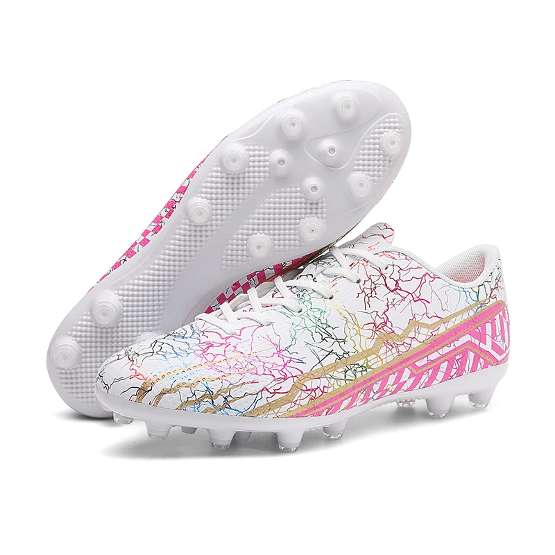 Botas de fútbol para hombre, color azul, para fútbol sala FG/TF, para niños, adultos, para deportes al aire libre, entrenamiento, impermeables, profesionales, ultraligeras, para césped
