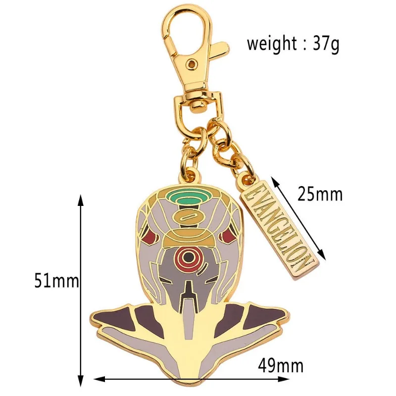 Evangelion Creative Cartoon Animation Decorative Zinc Alloy Keychain Pendant