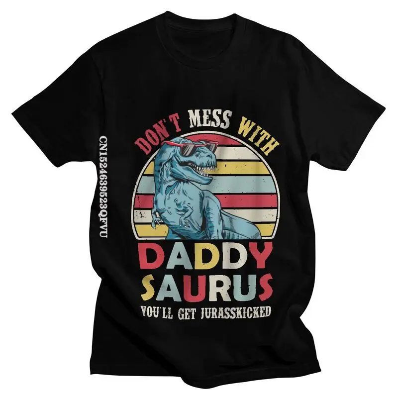 

Novelty Mamasaurus T Rex Dinosaur T Shirt Men Cotton Tee Shirt Daddy Saurus Fathers Day Birthday Tees Tshirt Free Shipping