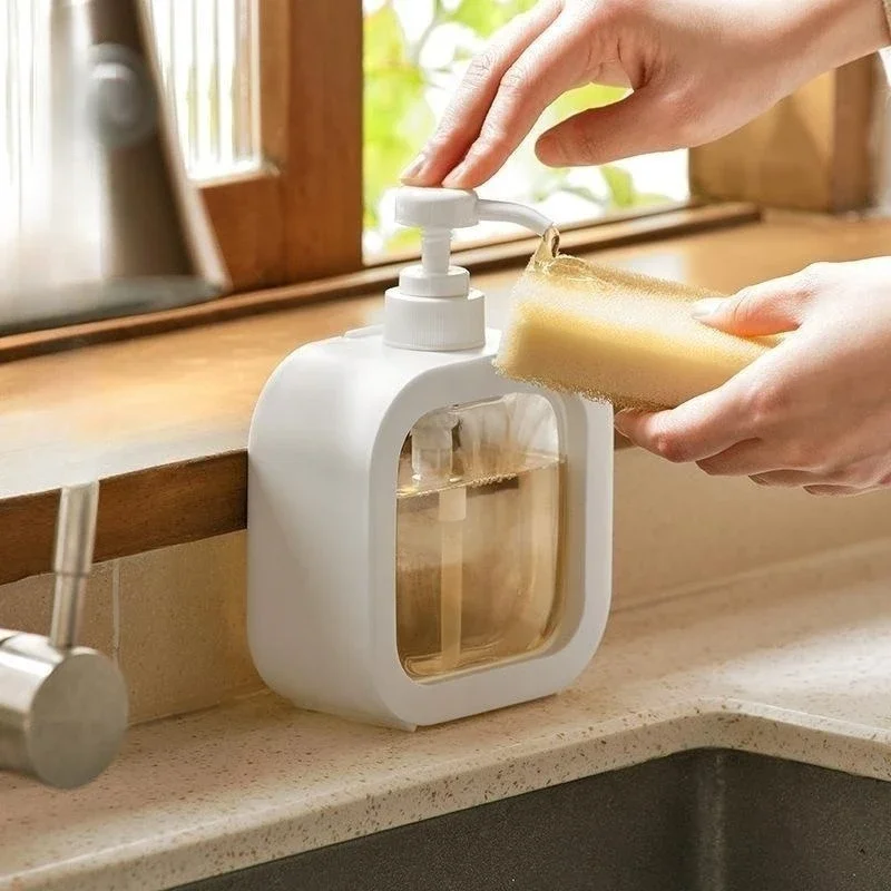Push-Up Kitchen Soap Dispenser Cleaning Liquid Dispenser Bottle Large Capacity Cleaning Liquid Container Sink Accessories soap liquid box,pressing soap liquid box,soap dispenser