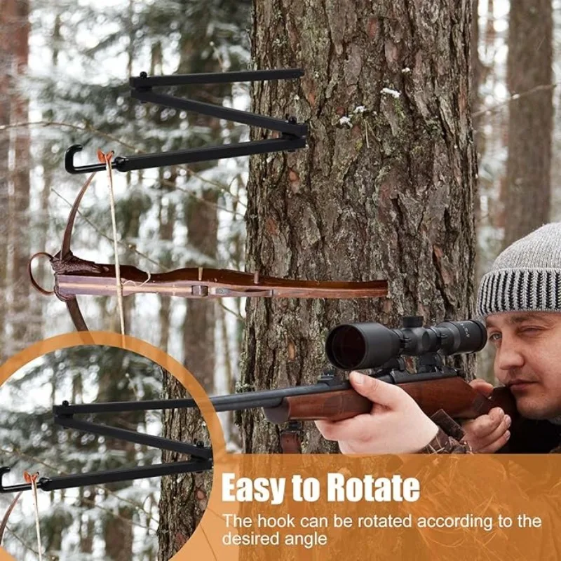 Hunting Tree Stand Highwild Tree Stands Screw in Steps Portable Folding Archery Bow Hook Bow Hanger Gear Holder Accessory
