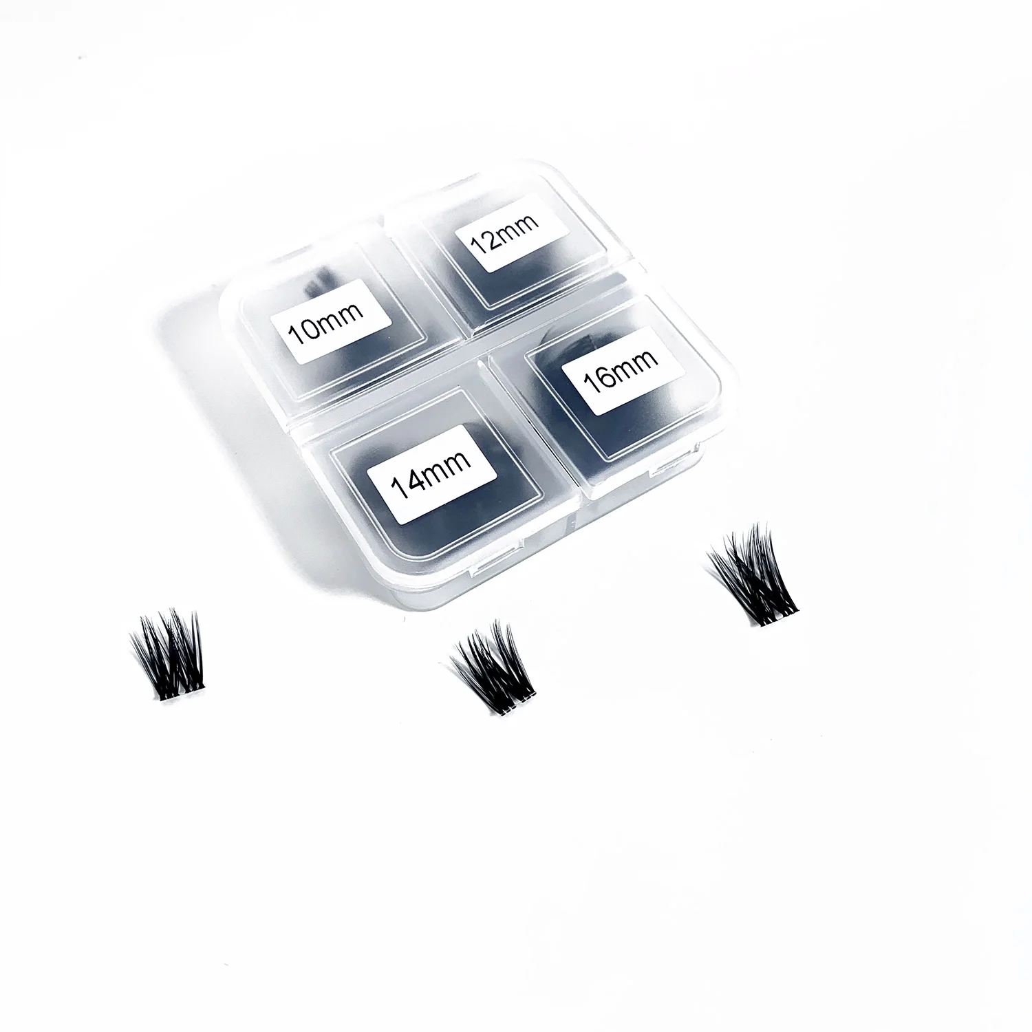 

100pcs Eyelash Clusters Loose 10/12/14/16mm Individual Russian Wispy C/D Curl Cluster Lashes Extension DIY At Home