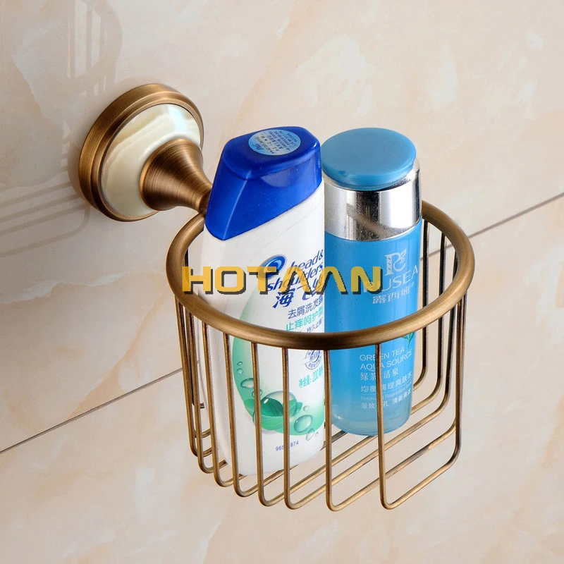 Antique Brushed Solid Brass Bathroom Accessories Sets European jade base Bathroom Hardware Sets Retro Products bathroom accessories set