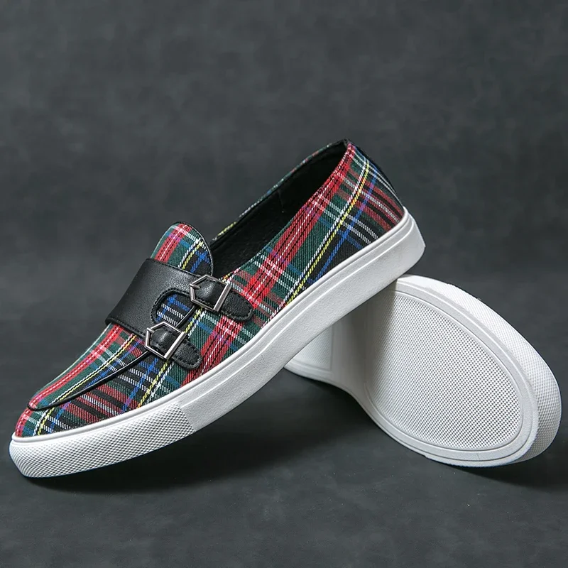 

Lefu Shoes Men Spring and Autumn Season New Fashion Trend Versatile Canvas Shoes British Style Sizes 38-46 Men's Fluid Shoes