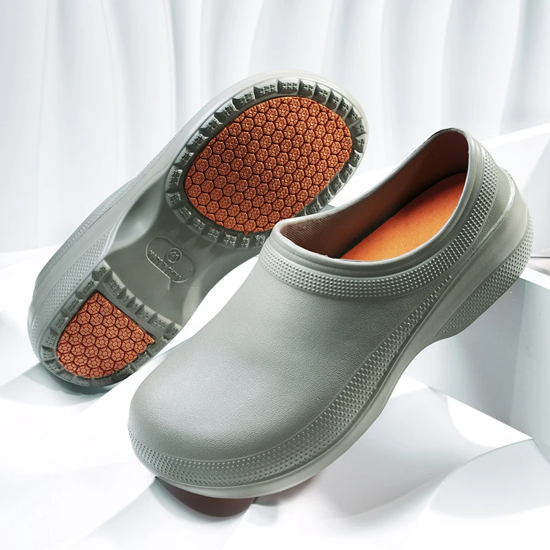 2025 Men Women EVA Chef Shoes Non-slip Waterproof Oil-proof Shoes Comfortable Workers Slippers Outdoor Fishing Size 36-45
