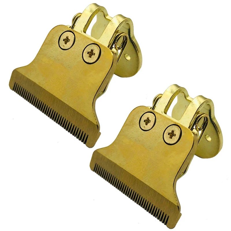 

2X T-Shaped Hair Clipper Blade With Stand T9 Blade Trimmer Replacement Head Replacement Clipper Head Silver