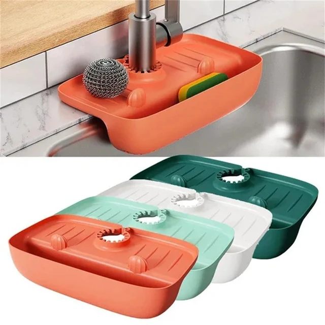 Cheap Silicone Kitchen Faucet Mat Sink Splash Pad Drain Pad Bathroom  Countertop Protector Shampoo Soap Dispenser Quick Dry Tray