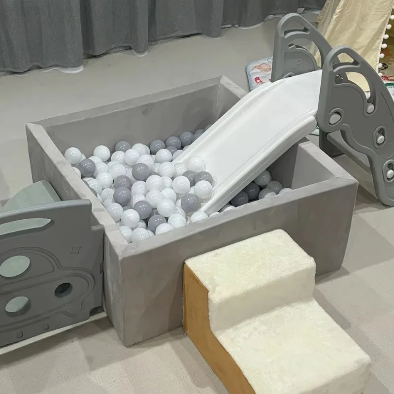 Customize Color Size Square Ball Pit Pool Rectangle White Foam Ball Pool Indoor Playground Soft Play Pit for Kids