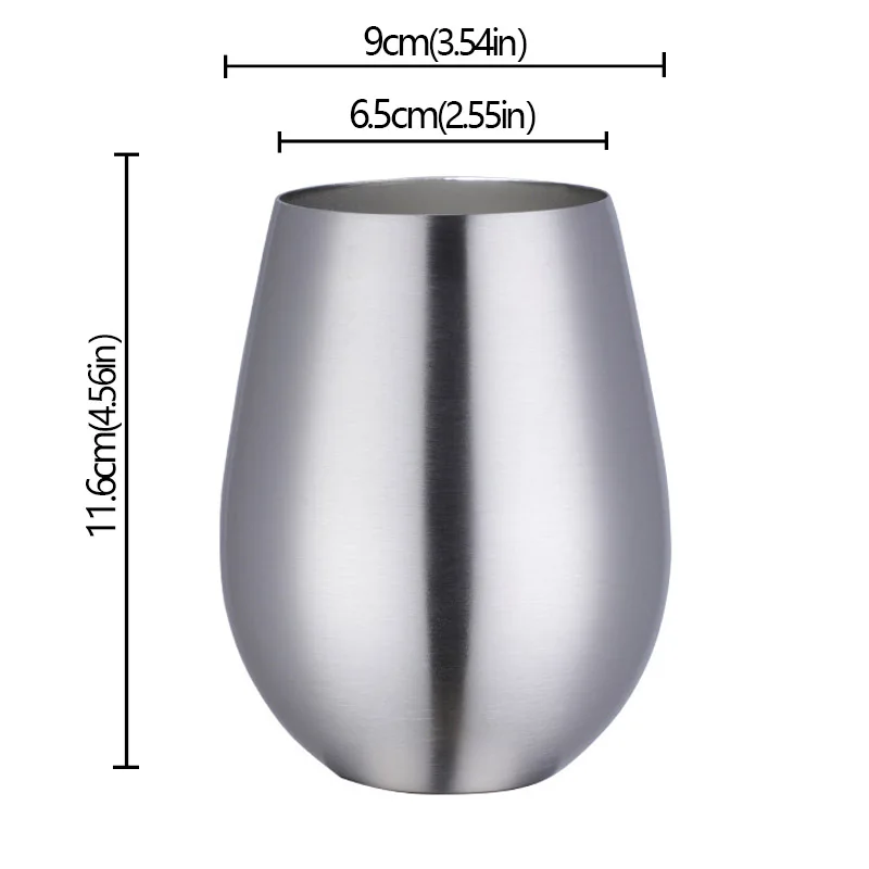 500 ml Edelstahl Einzigen Schicht Titan Überzug Wein Gläser Bier Milch Tasse Trinken Becher Großen Bauch Wasser Tasse Bar liefert