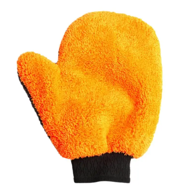 

Microfiber Car Wash Drying Mitts Scratch Free Car Gloves Reusable Double-Sided Wash Mitt Strong Water Absorption Car Detailing