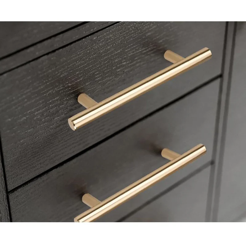 Simple Style Furniture Bedroom Closet Drawer Handle, Aluminum Alloy Modern Cabinet Shoe Rack Pull, Gold Locker Wine Cabinet Knob