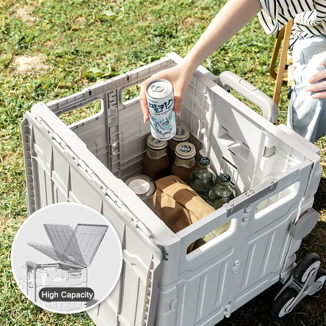 Hordozható Otthoni Használatú Élelmiszerbolt Kosár Expressz Összecsukható Húzóvezető Húzó Kocsi Kis Piknik Hegymászó Lépcsők - Image 2