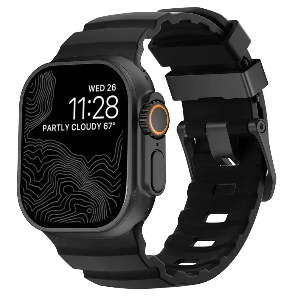 حزام رياضي سيليكون ناعم لـ Apple Watch Ultra/Ultra...