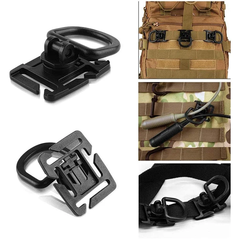 Molle 부착 키트, 배낭 기어 클립 스트랩, D-링 도미네이터 키 링 거치대 포함, 30 개