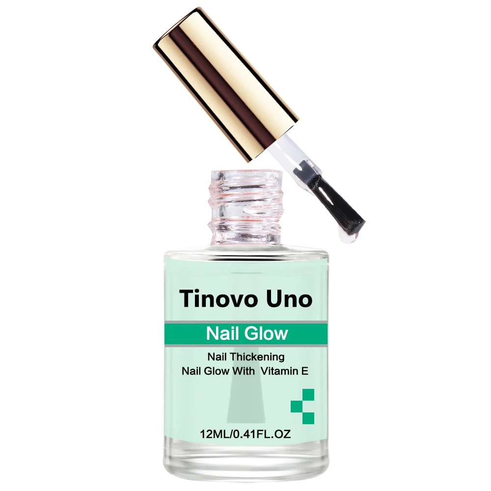 Nail Glow Strengthener Nail Polish Finish Top Coat Vitamin E Growth Hardener Oil 12ML