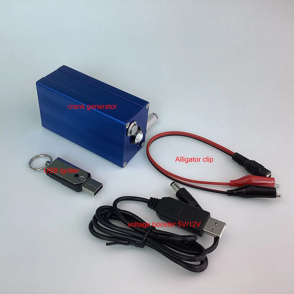 Generatore A Manovella Portatile - Ricarica USB Manuale Per Emergenze | Fino A 20W - Foto 11