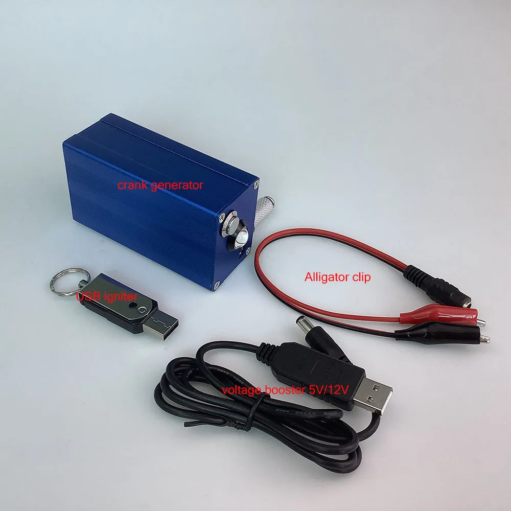 Hand Crank Generator Portable Outdoor Emergency Survival 5V 12V USB