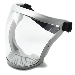 Transparent Anti - Fog Full Face Shield with Safety Glasses Protection (Grey)