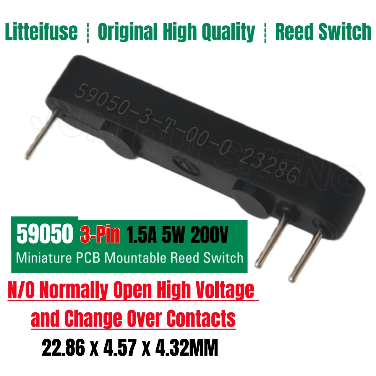 5 Stück Litteifuse 59050 2/3-poliger DIP-Magnet-Reed-Schalter-Sensor 59050-010 N/O, normalerweise offene Hochspannungs- und Wechselkontakte – Detail 3