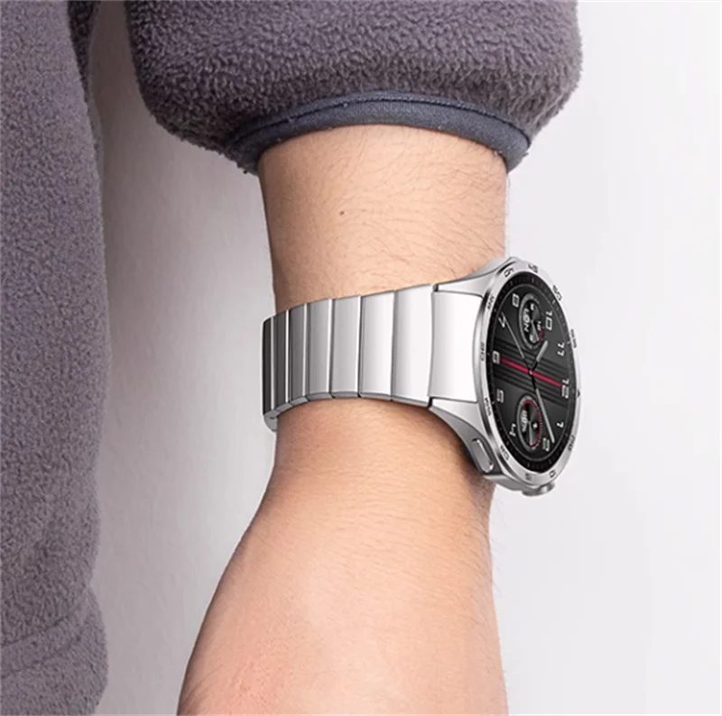 huawei Watch gt4　専用　メタルバンド　シルバー 磁気ピン-Huaweiwatch gt4 46mm,gt3 pro,22mm,シルバーとグレー