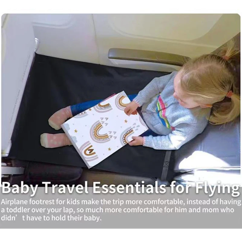 New Kids Travel Airplane Bed Baby Pedals Bed Portable Travel Foot Rest Hammock Kids Airplane Seat Extender Leg Rest For