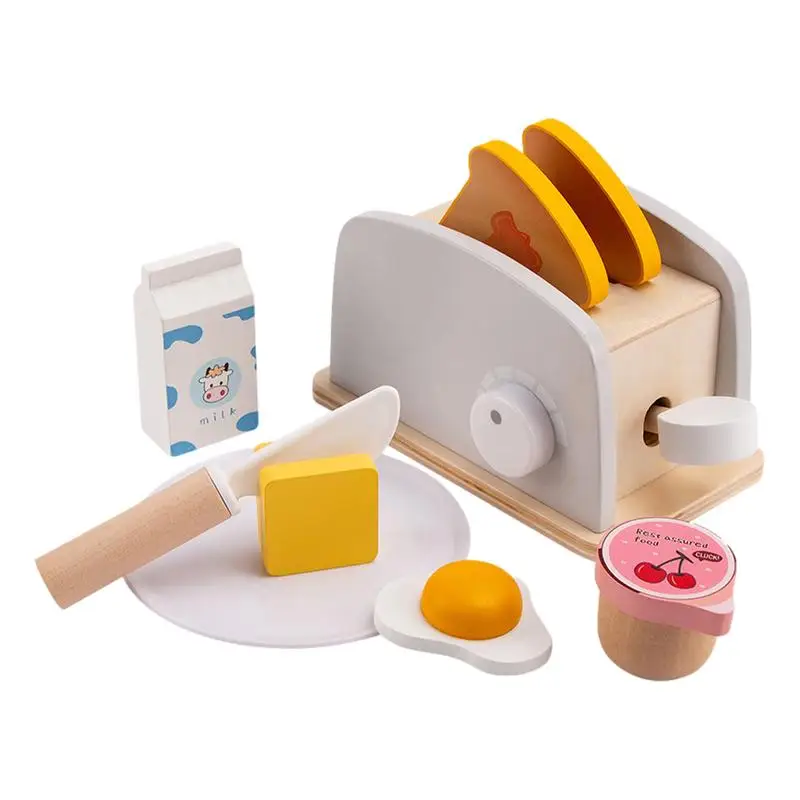 

Kids Toaster Playset Children's Toaster Pretend Play Toy Kit Smooth And Round Educational Toys For Birthday Christmas New Year