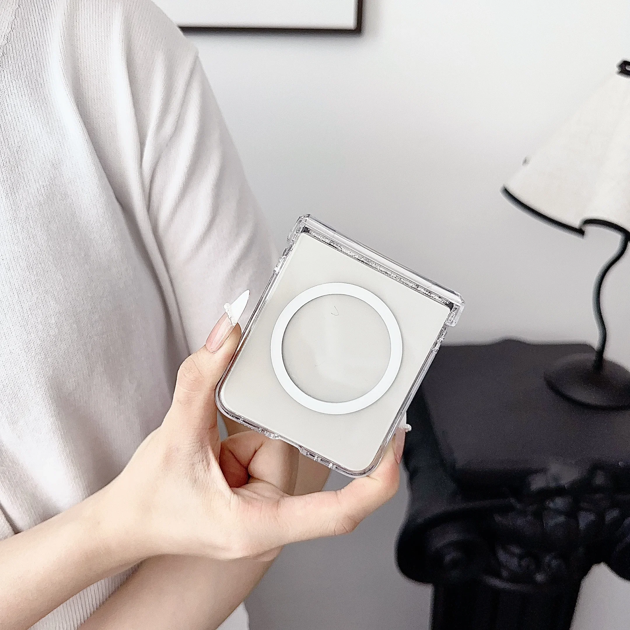 Sleek Transparent Magnetic Phone Case with Wireless Charging Support
